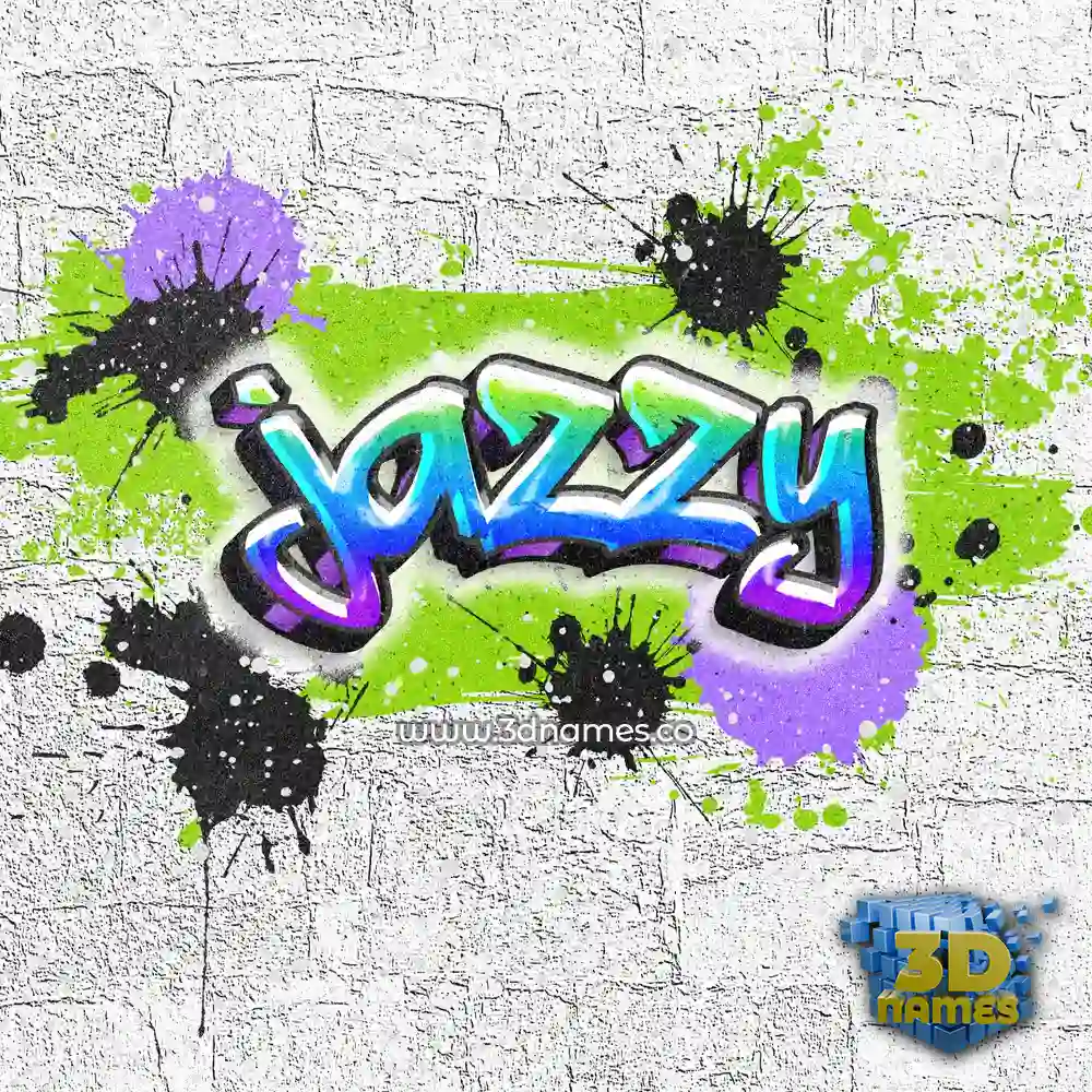 jazzy in Graffiti Grunge style - 3D name wallpaper