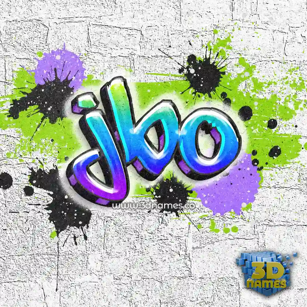 jbo in Graffiti Grunge style - 3D name wallpaper