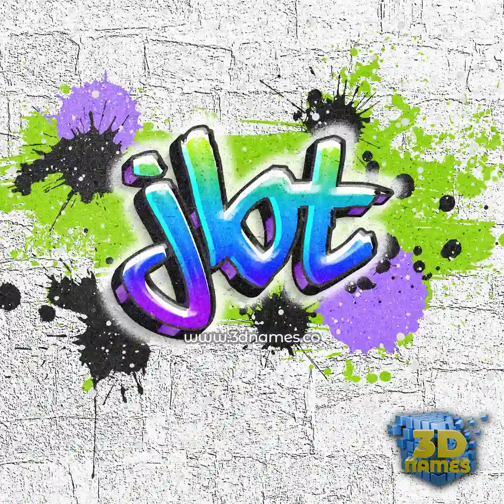 jbt in Graffiti Grunge style - 3D name wallpaper