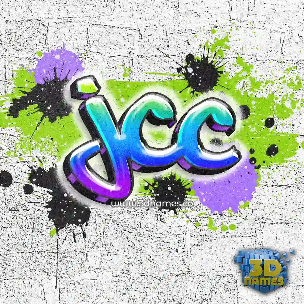 jcc in Graffiti Grunge style - 3D name wallpaper