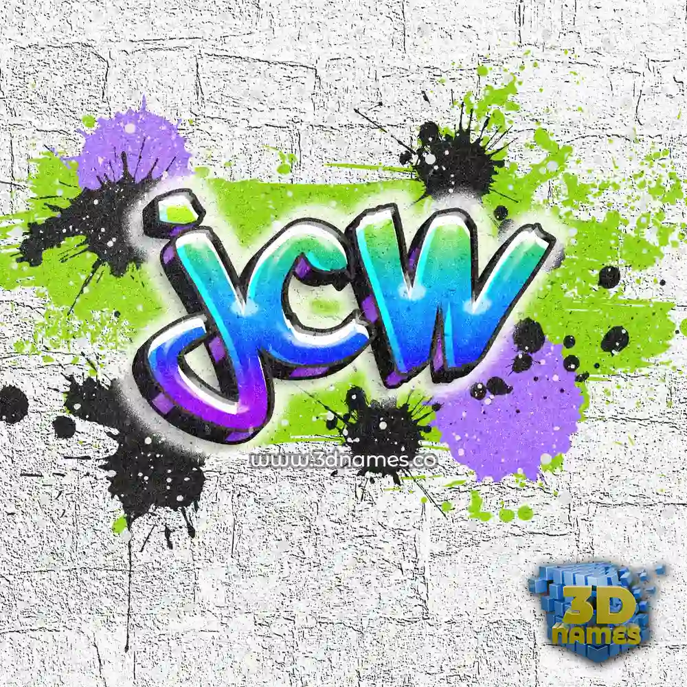 jcw in Graffiti Grunge style - 3D name wallpaper
