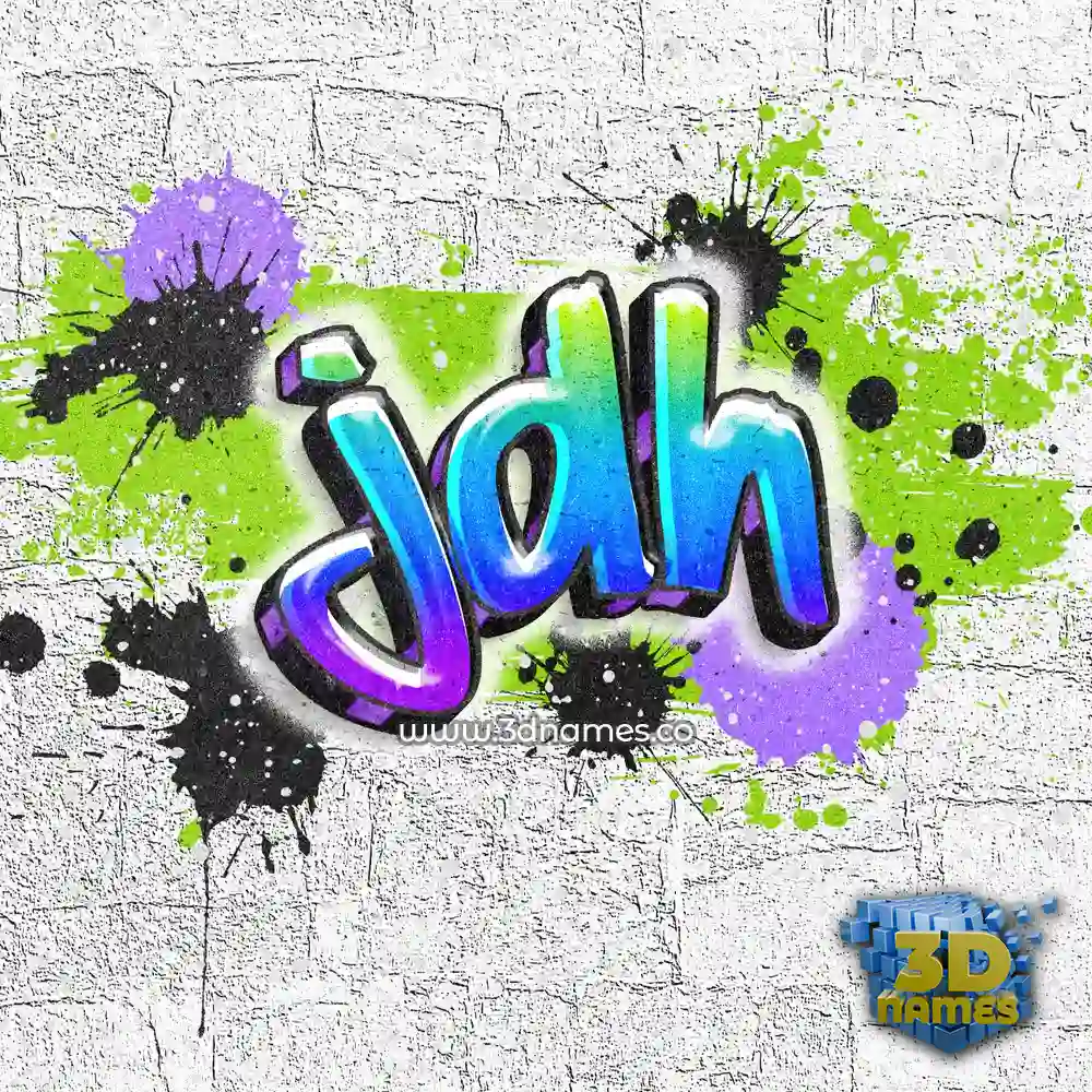 jdh in Graffiti Grunge style - 3D name wallpaper