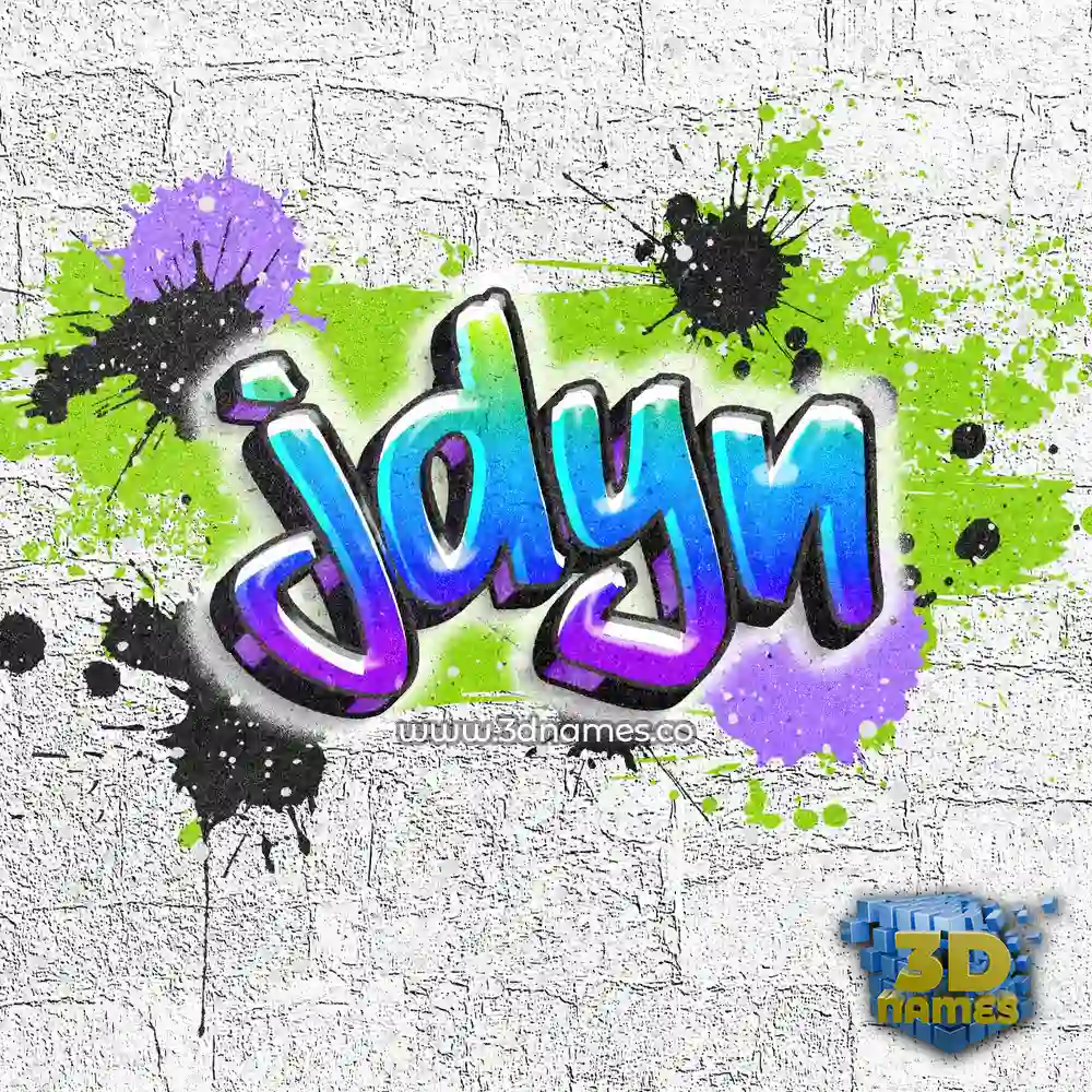 jdyn in Graffiti Grunge style - 3D name wallpaper