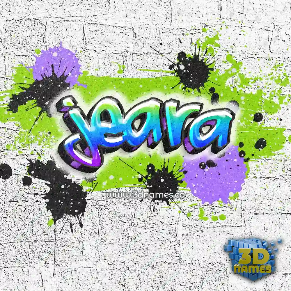 jeara in Graffiti Grunge style - 3D name wallpaper