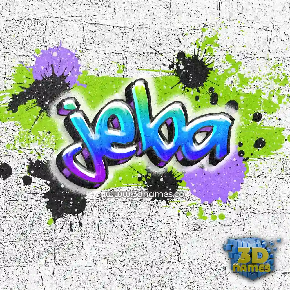 jeba in Graffiti Grunge style - 3D name wallpaper