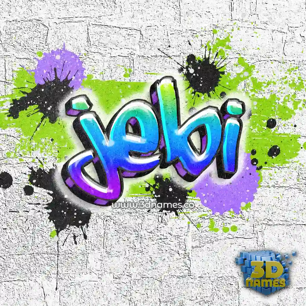 jebi in Graffiti Grunge style - 3D name wallpaper