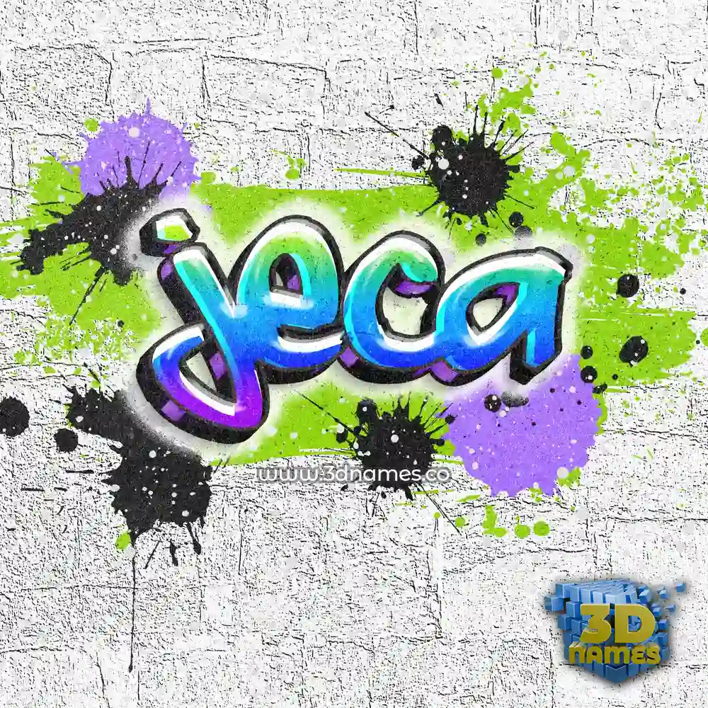 jeca in Graffiti Grunge style - 3D name wallpaper