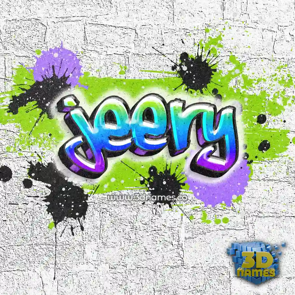 jeery in Graffiti Grunge style - 3D name wallpaper