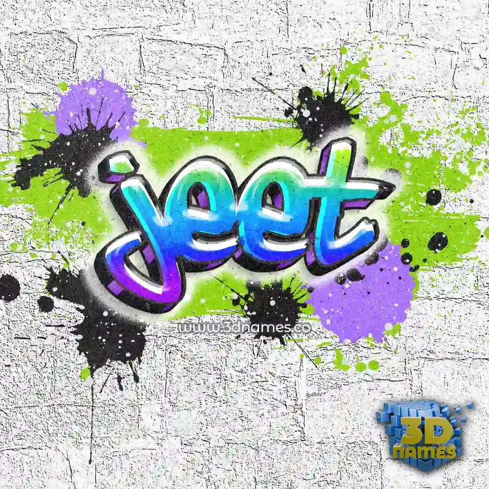 jeet in Graffiti Grunge style - 3D name wallpaper