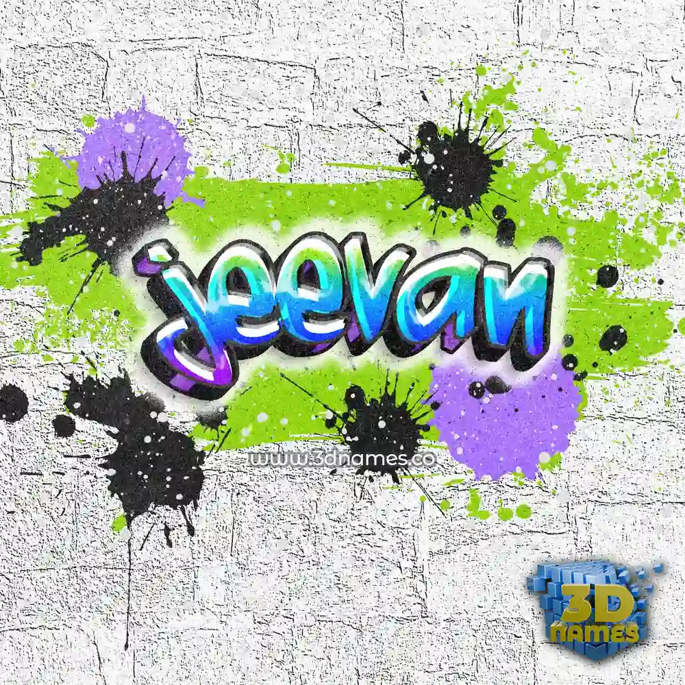 jeevan in Graffiti Grunge style - 3D name wallpaper