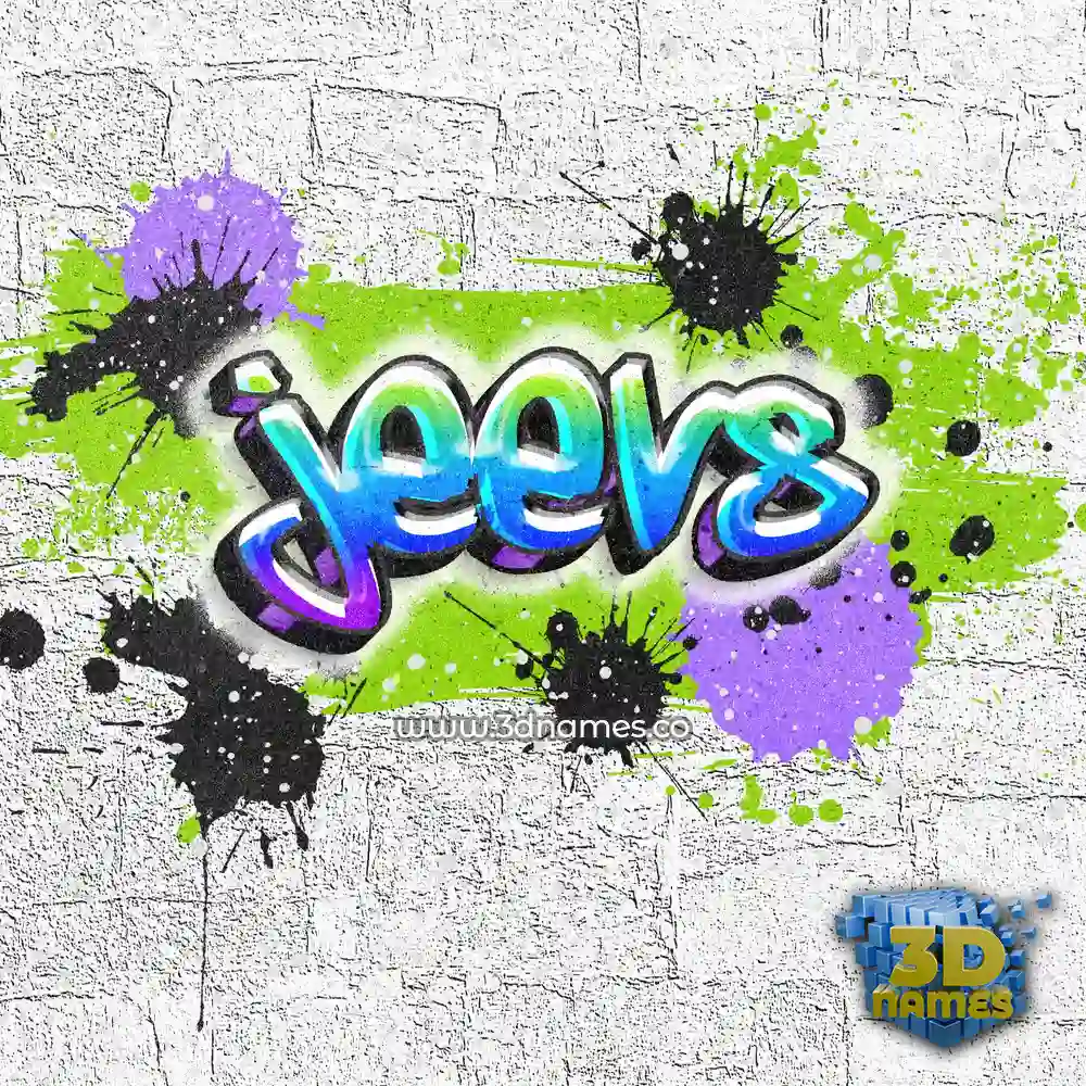 jeevs in Graffiti Grunge style - 3D name wallpaper