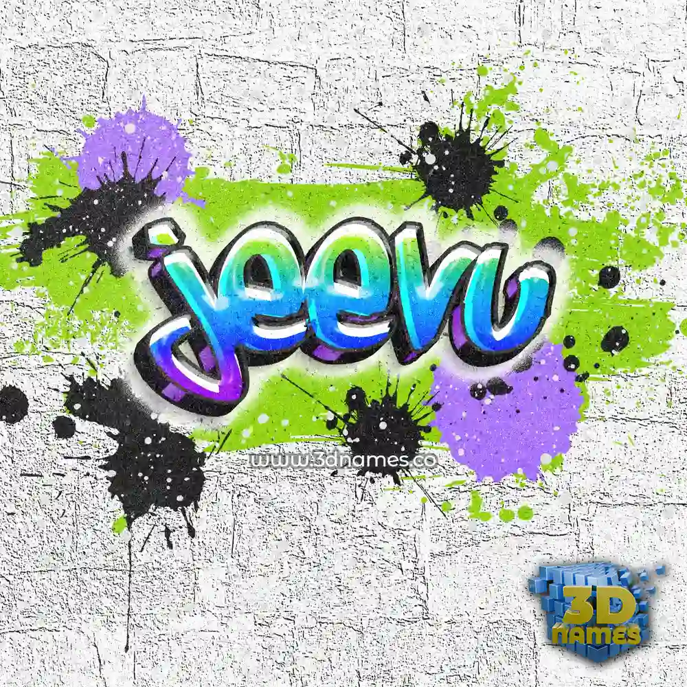 jeevu in Graffiti Grunge style - 3D name wallpaper