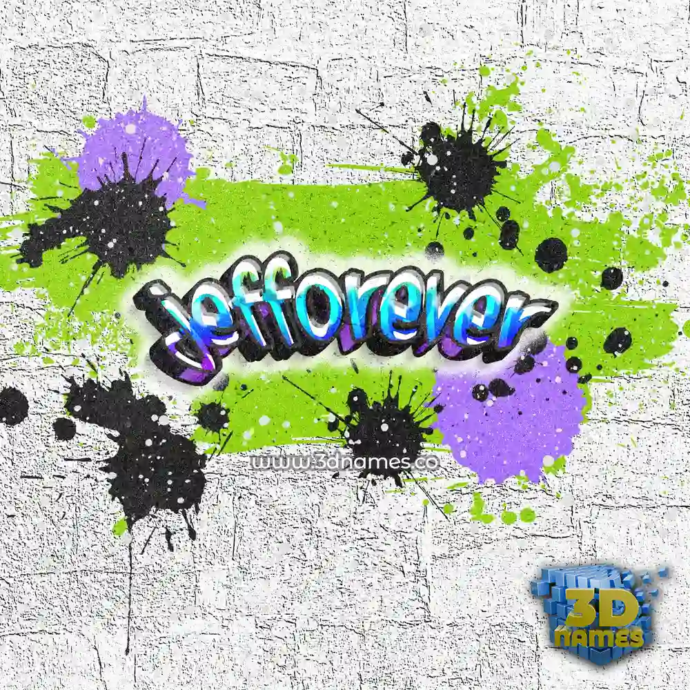 jefforever in Graffiti Grunge style - 3D name wallpaper
