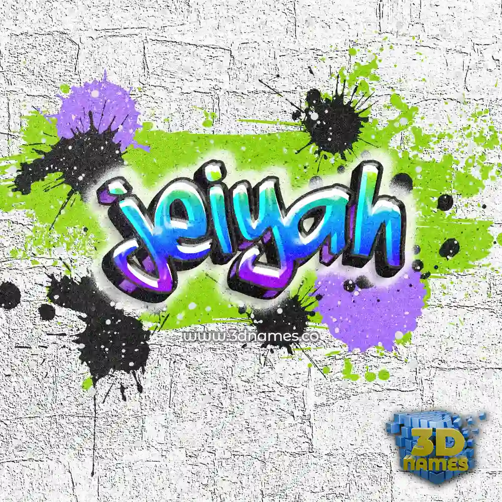 jeiyah in Graffiti Grunge style - 3D name wallpaper