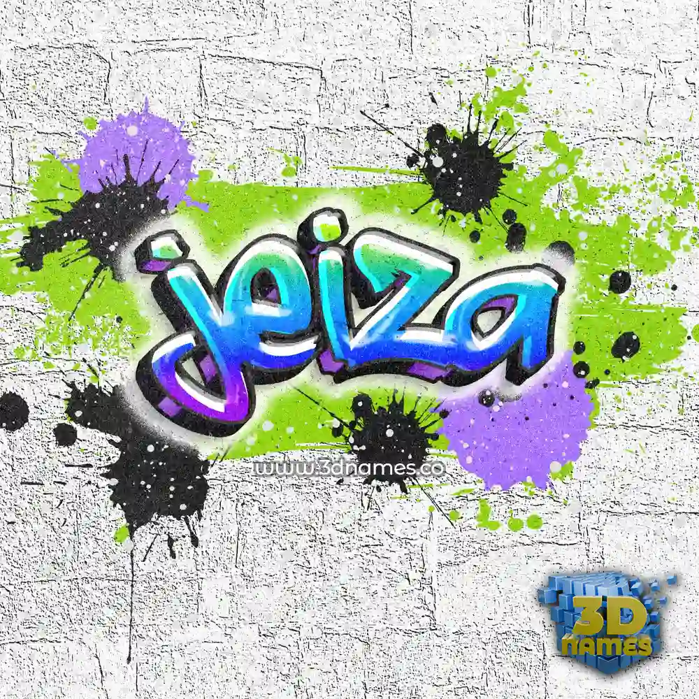 jeiza in Graffiti Grunge style - 3D name wallpaper