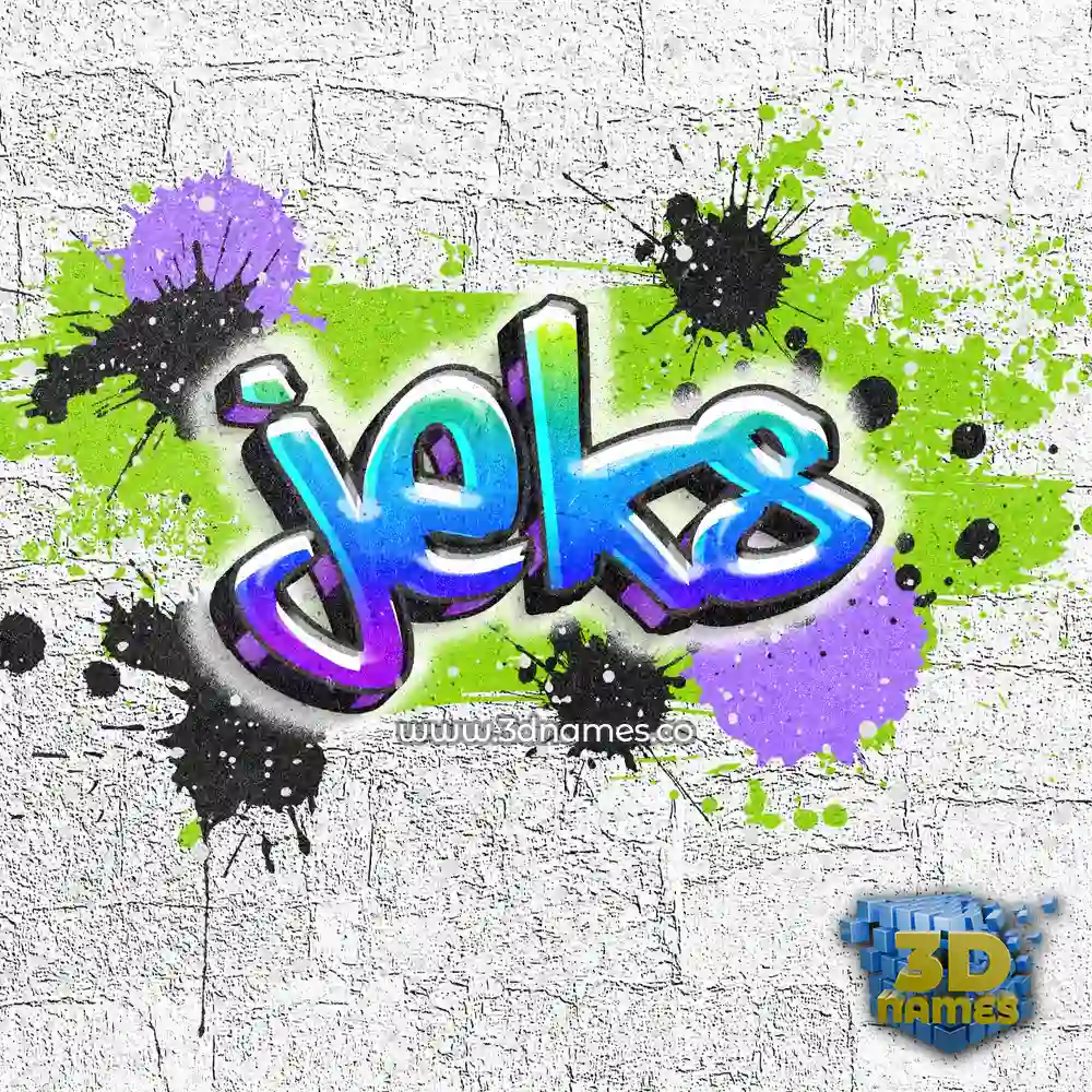 jeks in Graffiti Grunge style - 3D name wallpaper