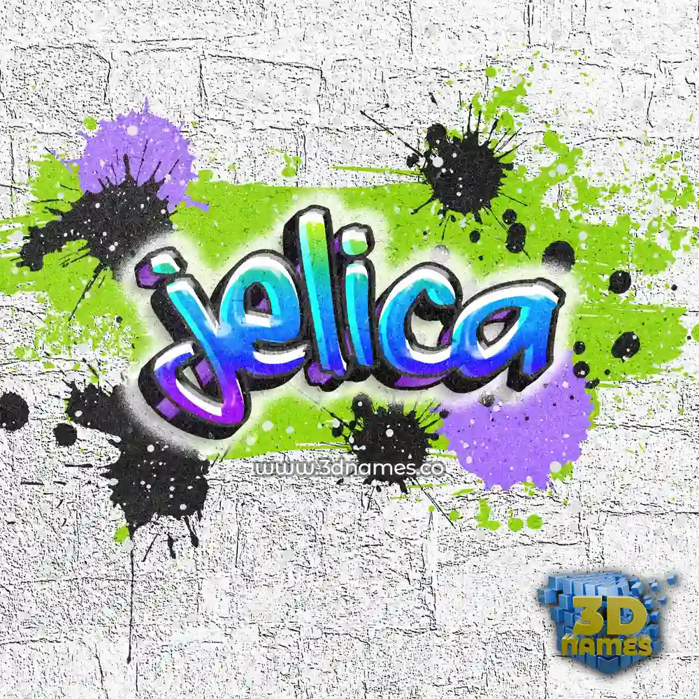 jelica in Graffiti Grunge style - 3D name wallpaper