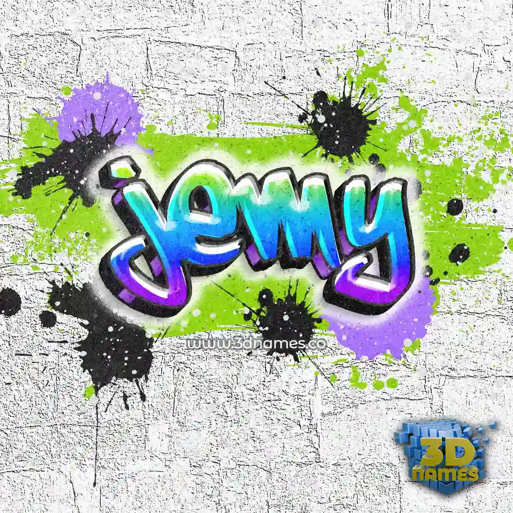jemy in Graffiti Grunge style - 3D name wallpaper