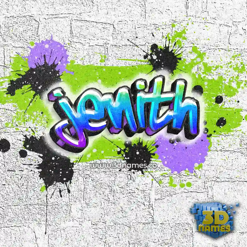 jenith in Graffiti Grunge style - 3D name wallpaper