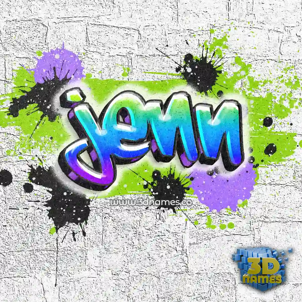 jenn in Graffiti Grunge style - 3D name wallpaper