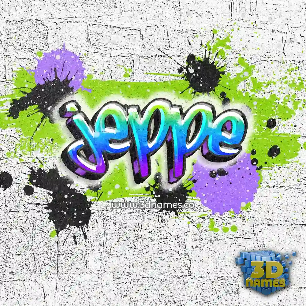jeppe in Graffiti Grunge style - 3D name wallpaper
