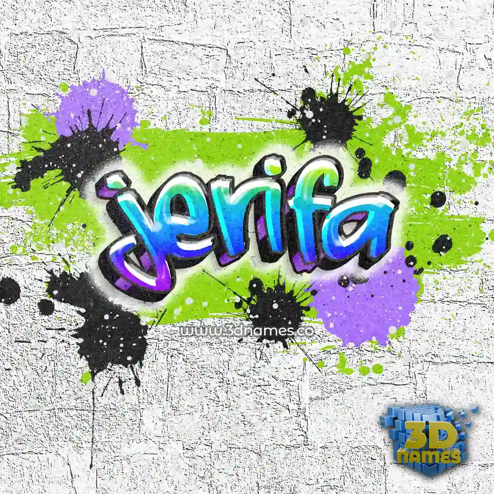 jerifa in Graffiti Grunge style - 3D name wallpaper