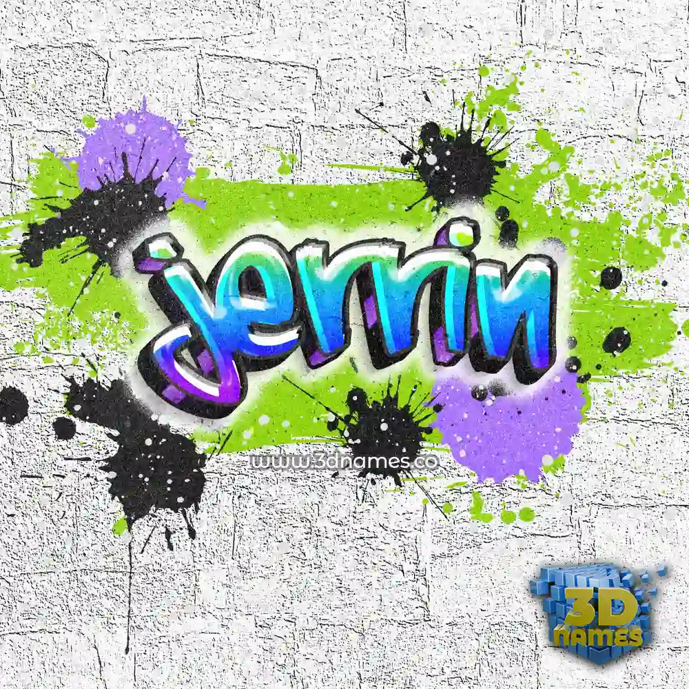 jerrin in Graffiti Grunge style - 3D name wallpaper