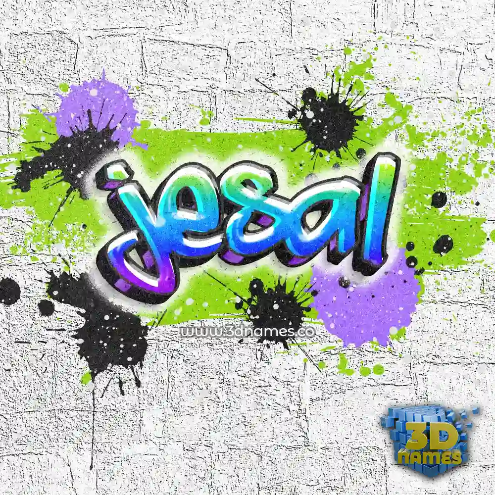 jesal in Graffiti Grunge style - 3D name wallpaper