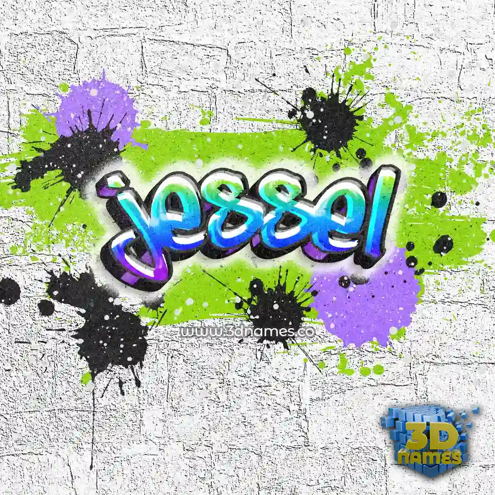 jessel in Graffiti Grunge style - 3D name wallpaper