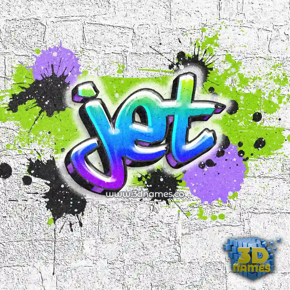 jet in Graffiti Grunge style - 3D name wallpaper
