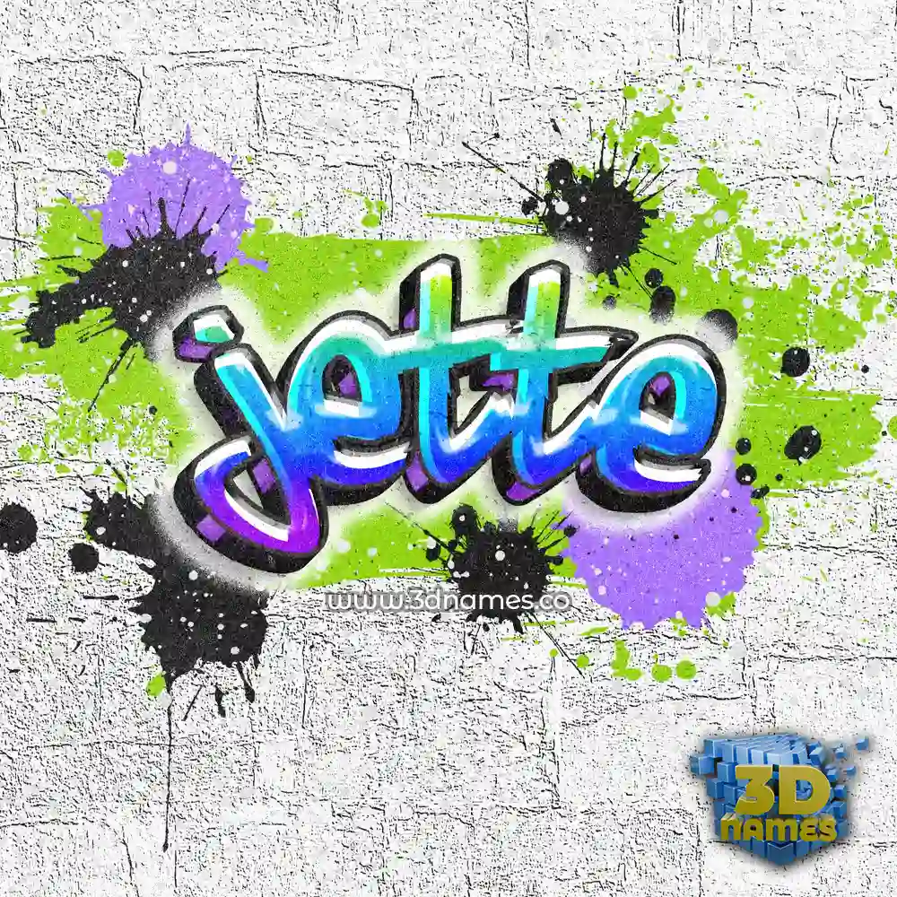 jette in Graffiti Grunge style - 3D name wallpaper
