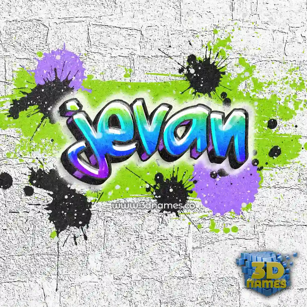 jevan in Graffiti Grunge style - 3D name wallpaper