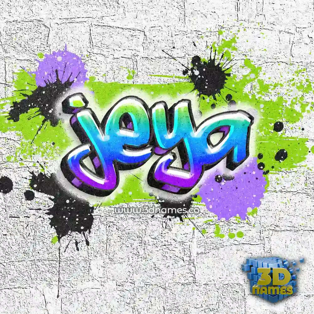 jeya in Graffiti Grunge style - 3D name wallpaper