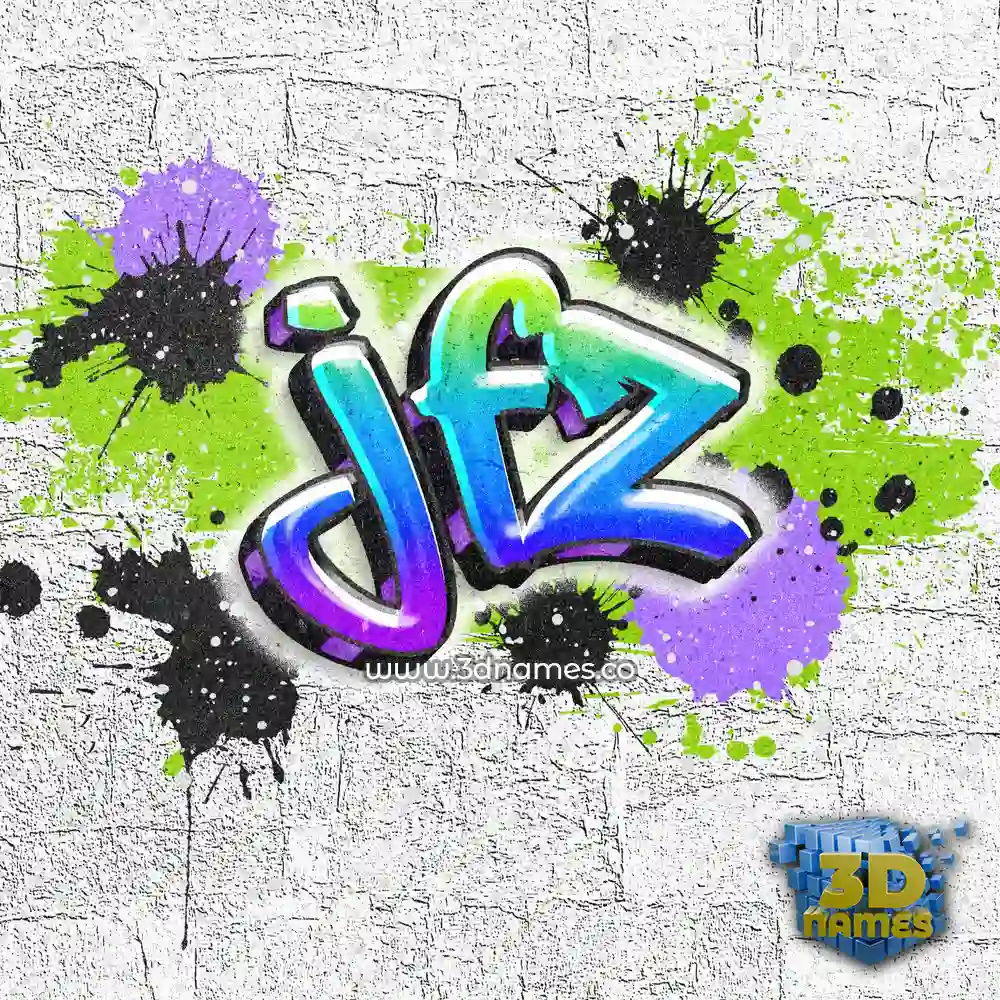 jfz in Graffiti Grunge style - 3D name wallpaper