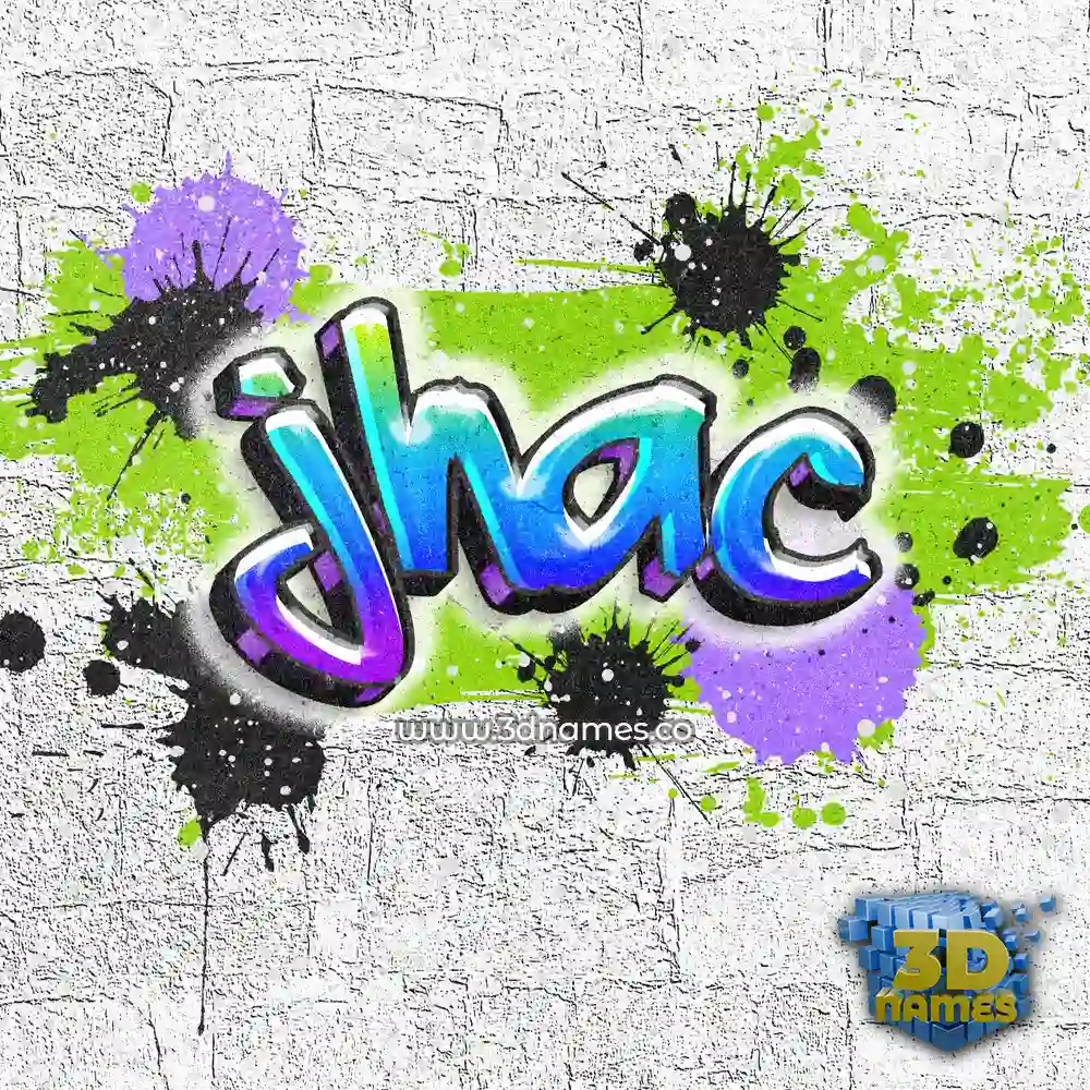 jhac in Graffiti Grunge style - 3D name wallpaper