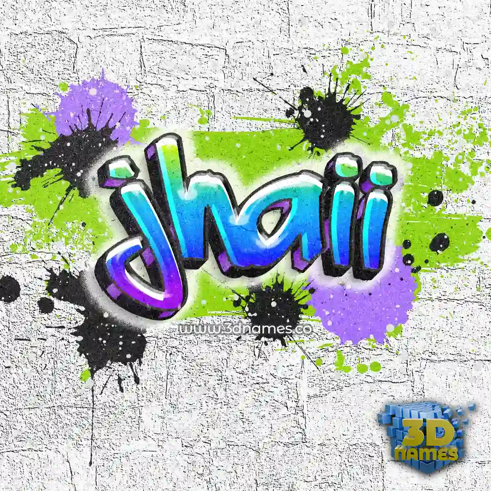 jhaii in Graffiti Grunge style - 3D name wallpaper
