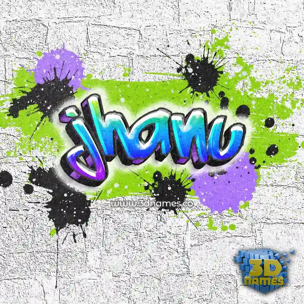 jhanu in Graffiti Grunge style - 3D name wallpaper