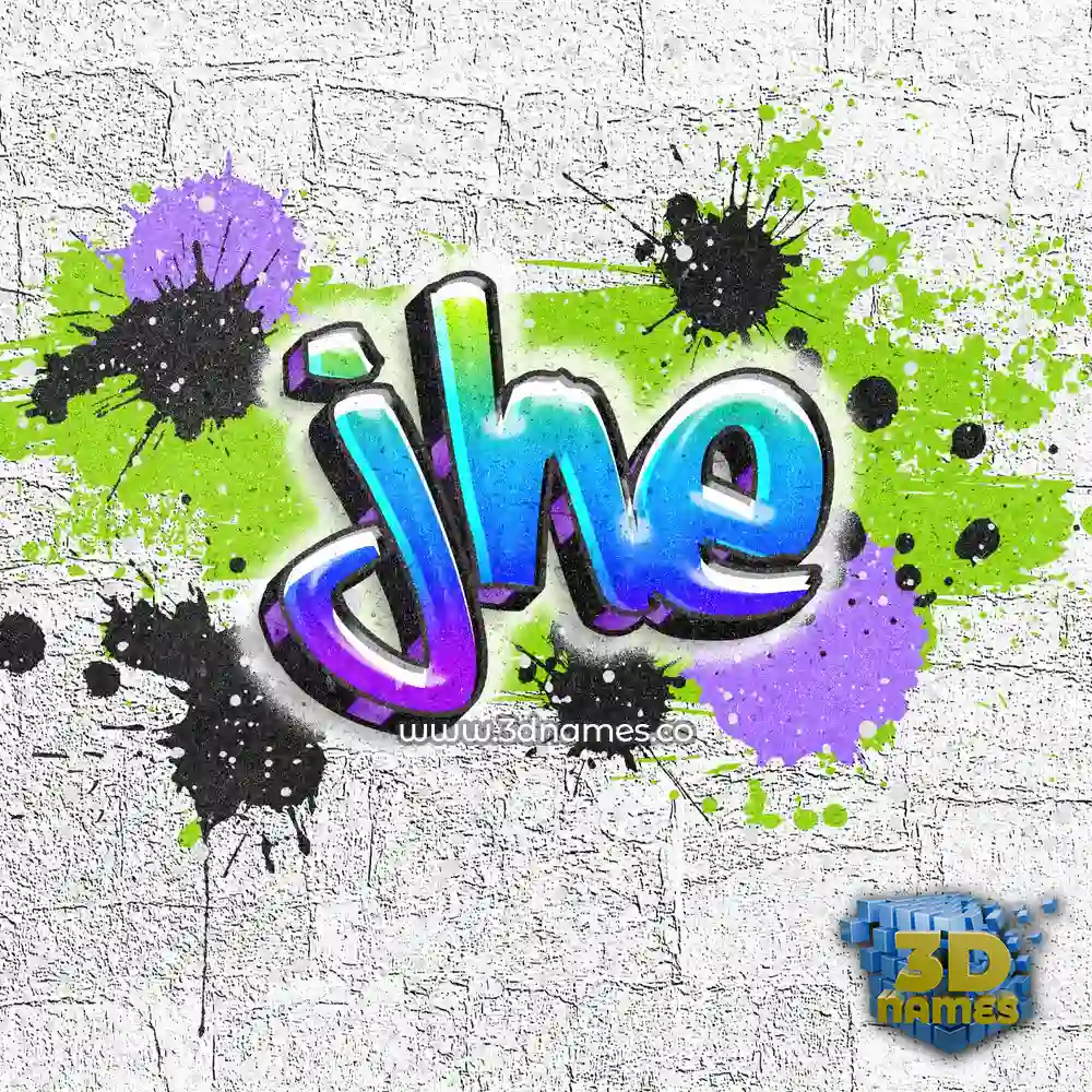 jhe in Graffiti Grunge style - 3D name wallpaper