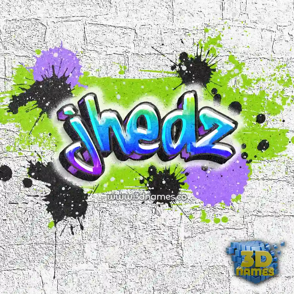 jhedz in Graffiti Grunge style - 3D name wallpaper