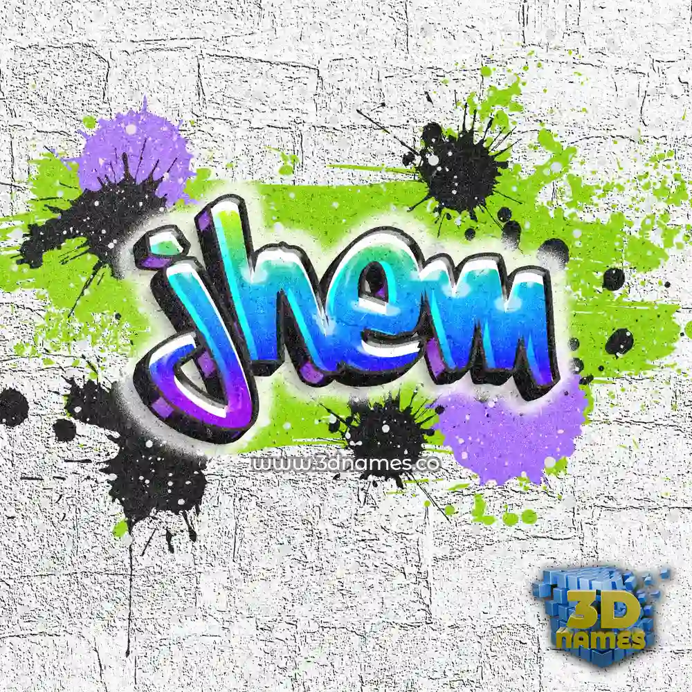 jhem in Graffiti Grunge style - 3D name wallpaper