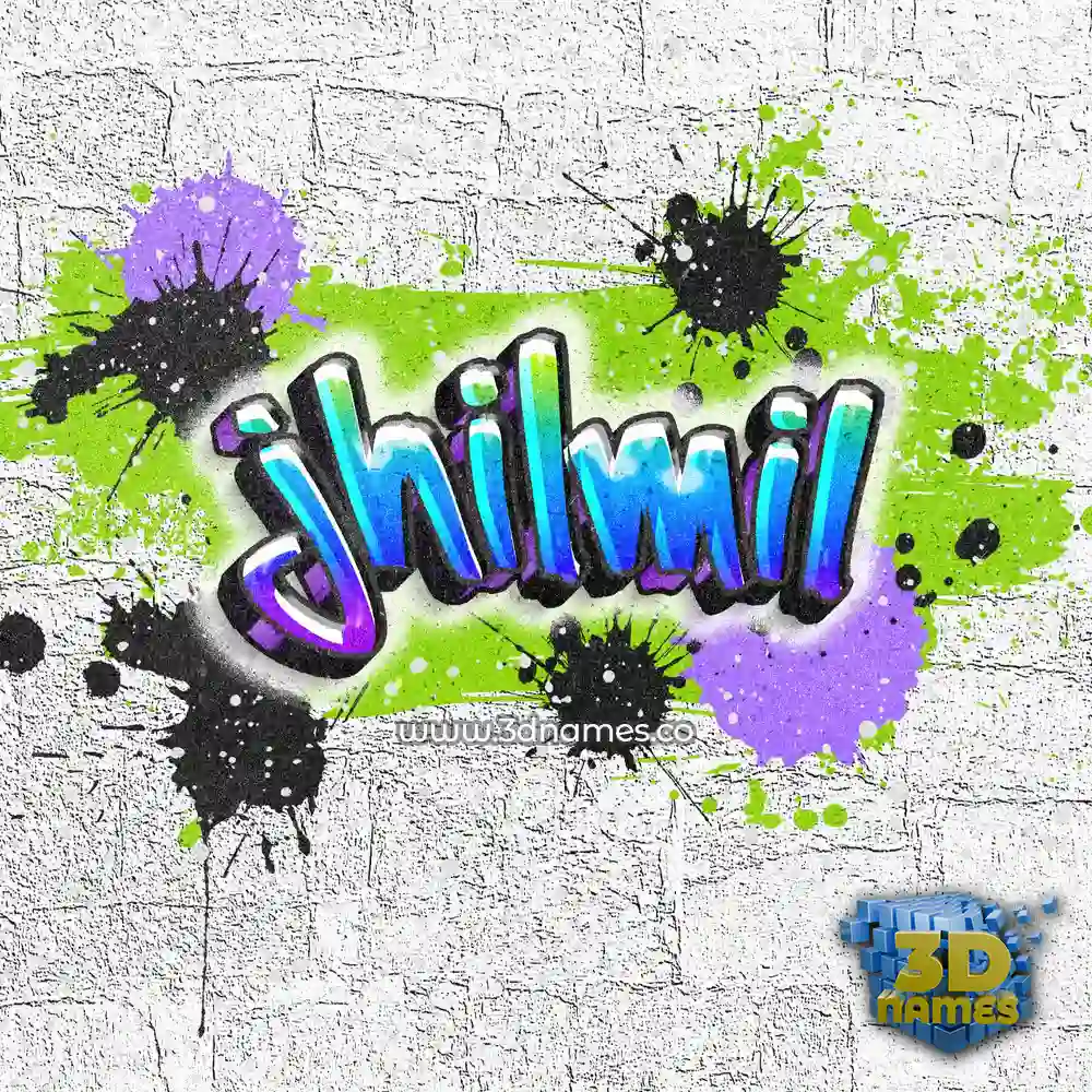 jhilmil in Graffiti Grunge style - 3D name wallpaper