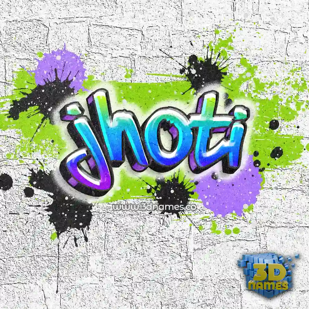 jhoti in Graffiti Grunge style - 3D name wallpaper
