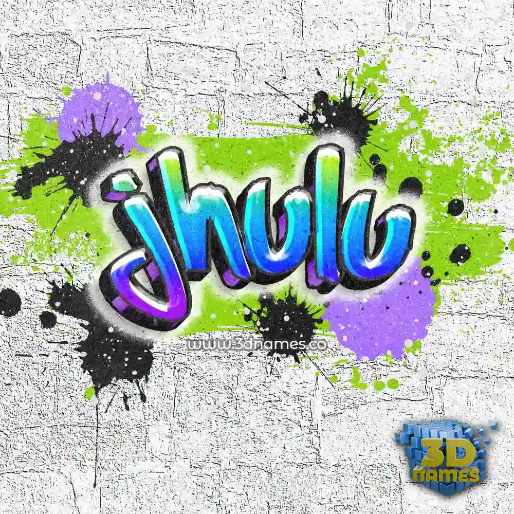 jhulu in Graffiti Grunge style - 3D name wallpaper