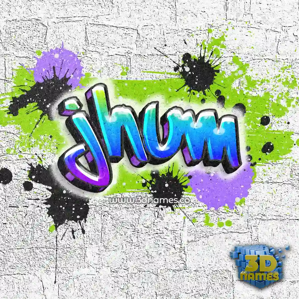 jhum in Graffiti Grunge style - 3D name wallpaper