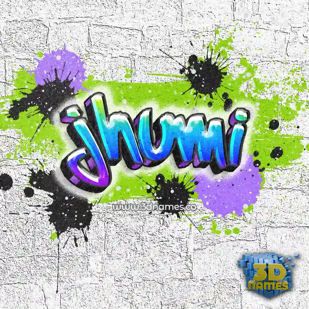 jhumi in Graffiti Grunge style - 3D name wallpaper