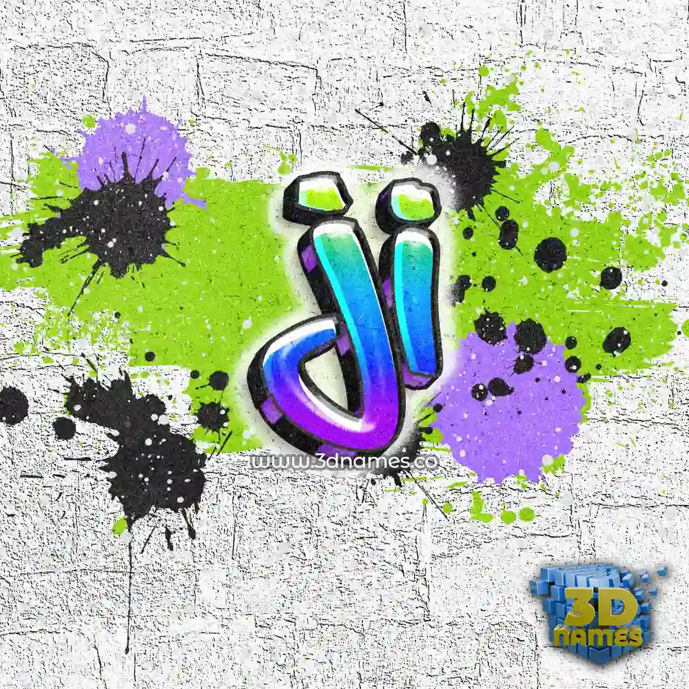 ji in Graffiti Grunge style - 3D name wallpaper