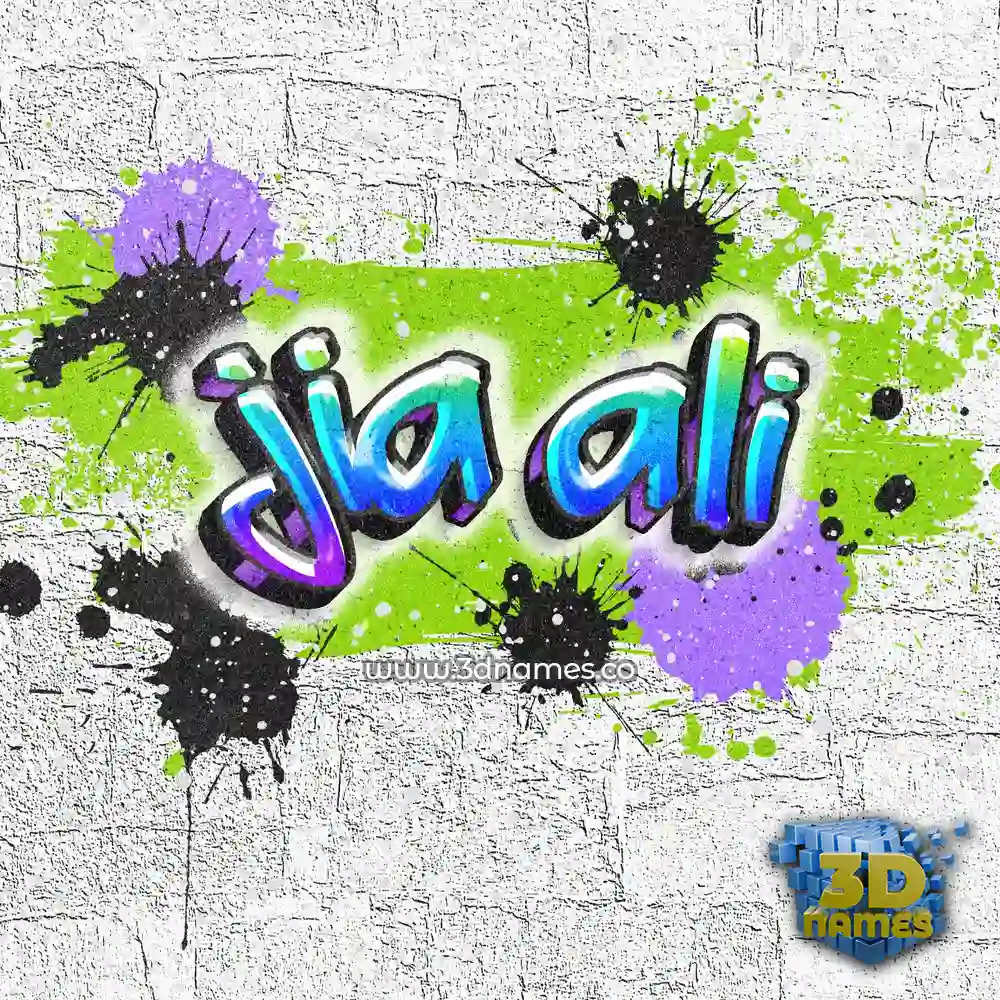 jia ali in Graffiti Grunge style - 3D name wallpaper