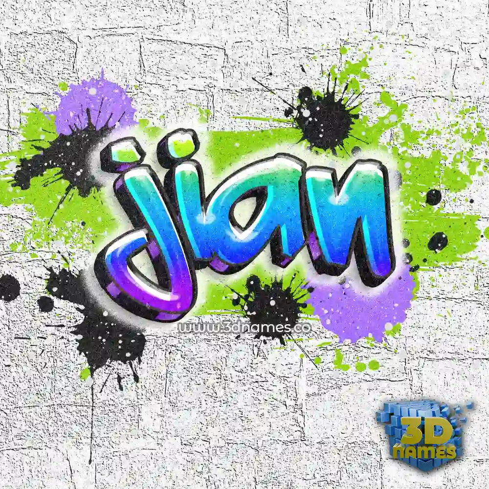 jian in Graffiti Grunge style - 3D name wallpaper