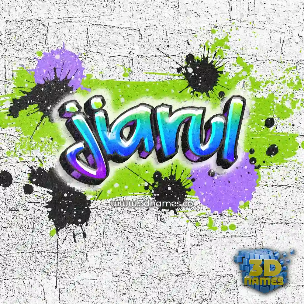 jiarul in Graffiti Grunge style - 3D name wallpaper