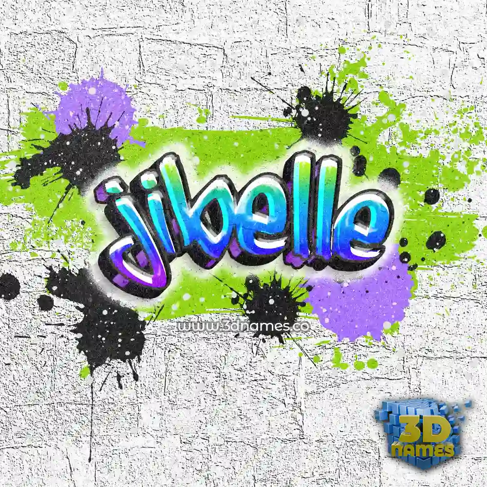 jibelle in Graffiti Grunge style - 3D name wallpaper